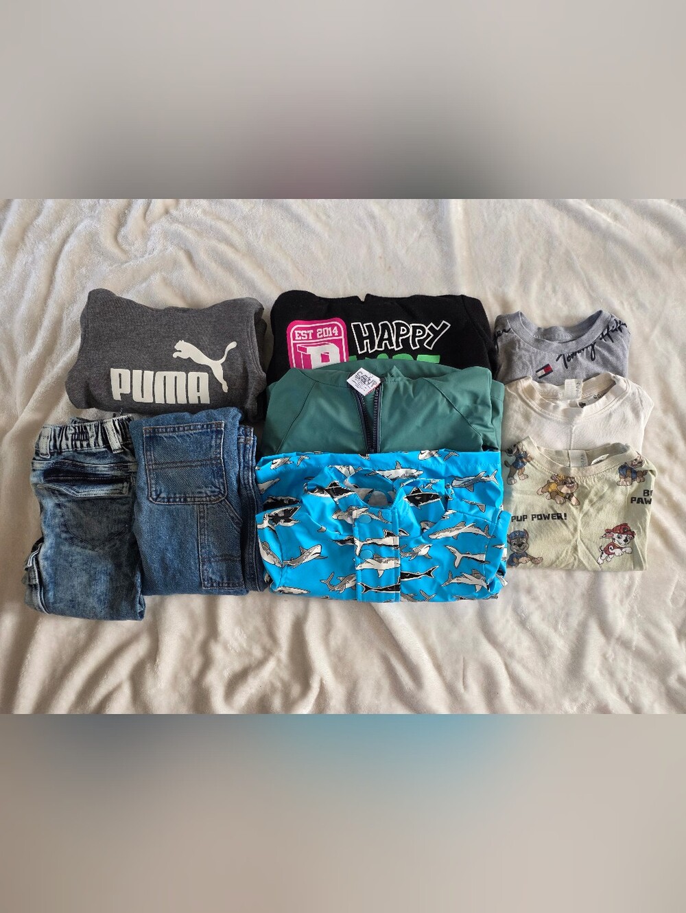 Toddler Boy 2T Clothing Bundle – Jackets, Puma Tracksuit, PAW Patrol Tees, Jeans